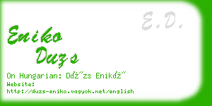 eniko duzs business card